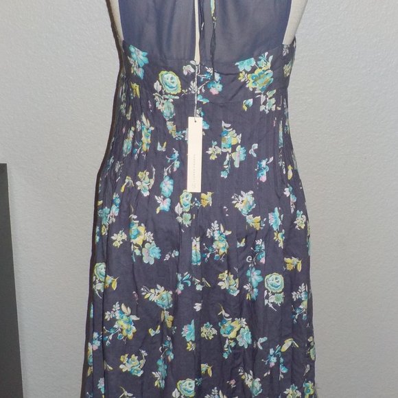 LC LAUREN CONRAD MISSES SIZE 12 BLUE FLORAL COACHELLA SUNRISE MAXI DRESS - Picture 9 of 9